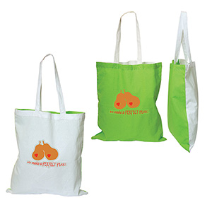 E9132
	-BELLEFLOWER COTTON TOTE
	-White/Lime Green (Clearance Minimum 120 Units)